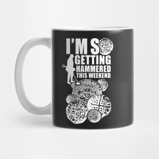 Fun metal detectorist hammered coin Mug